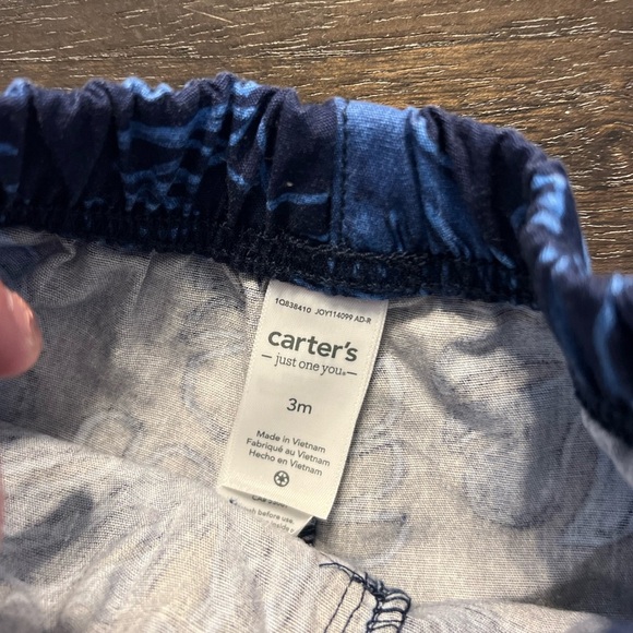 Infant baby 3M Carter’s 2 piece hoodie and shorts set - Picture 3 of 6